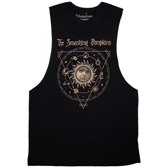 The Smashing Pumpkins Celestial Sun Black X-Large Tank T-Shirt