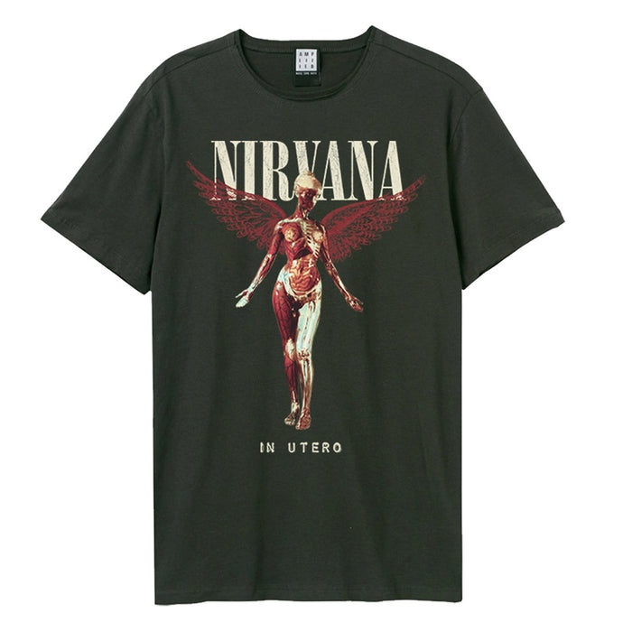 Nirvana In Utero Amplified Charcoal X-Large Unisex T-Shirt