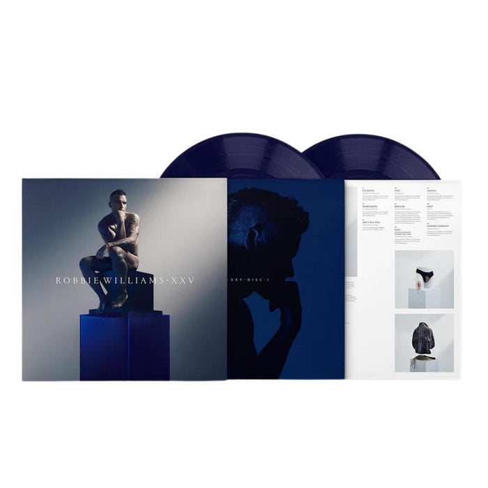 Robbie Williams XXV Vinyl LP Indies Exclusive Transparent Blue Colour 2022