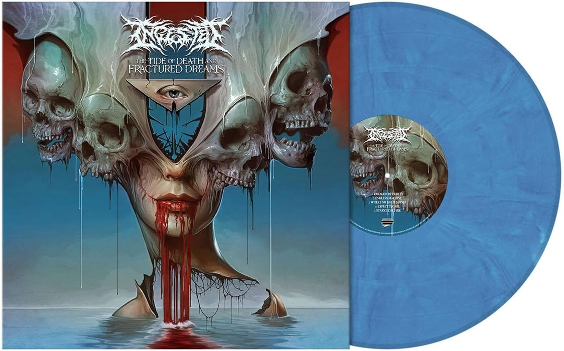 Ingested The Tide of Death and Fractured Dreams Vinyl LP Blue Marbled Colour 2024