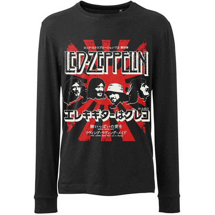 Led Zeppelin Japanese Burst Long Sleeve X-Large Unisex T-Shirt