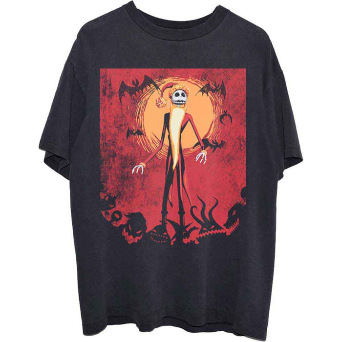 The Nightmare Before Christmas Jack Orange Sun Black Small T-Shirt