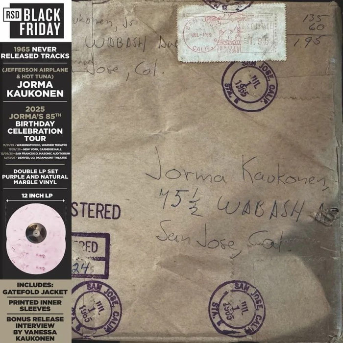 Jorma Kaukonen Wabash Avenue Vinyl LP Purple & Natural Marble Colour Black Friday 2025