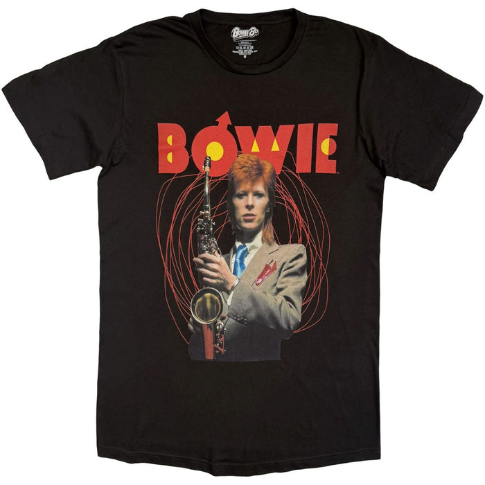 David Bowie Saxophone Black Small T-Shirt