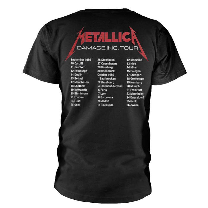 Metallica Master of Puppets European Tour '86 Black Small T-Shirt