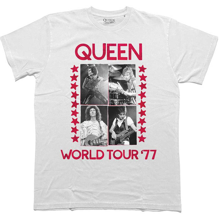 Queen World Tour 77 White XX-Large T-Shirt