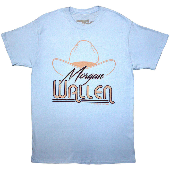 Morgan Wallen Cowboy Hat Light Blue X-Large T-Shirt