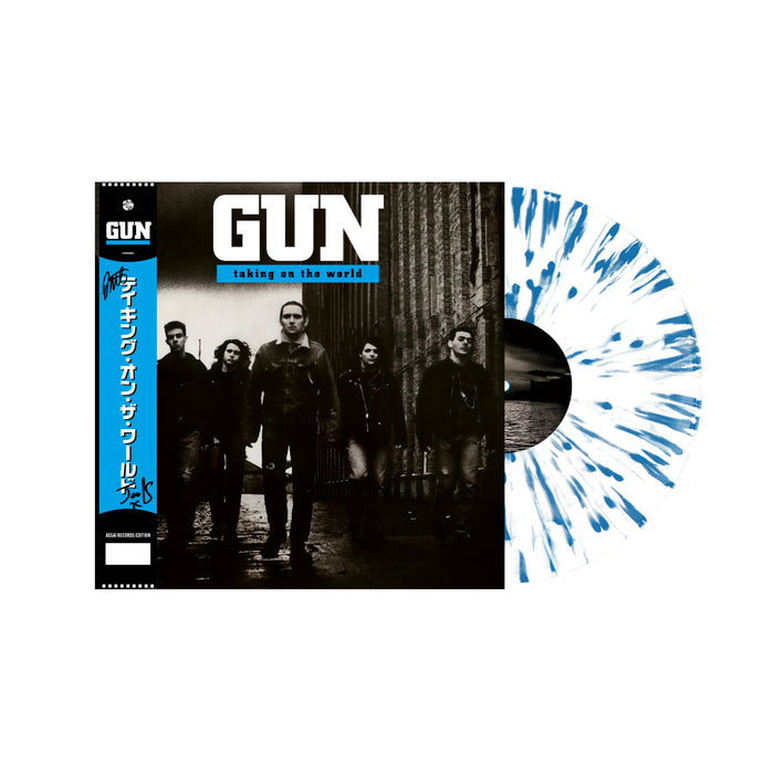 Gun Taking On The World Vinyl LP Signed Assai Obi Edition Blue & White Splatter Colour 2026