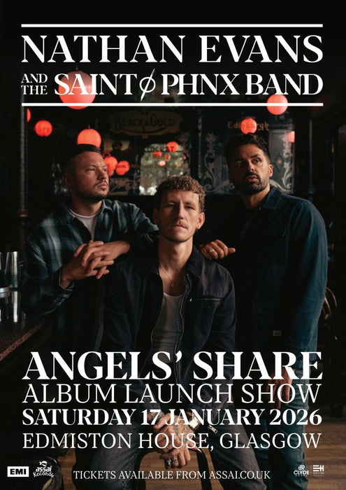 Nathan Evans & The Saint PHNX Band Angel's Share Edmiston House Glasgow Early Family Friendly Ticket Bundle Saturday 17th January 2026