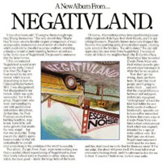 NEGATIVLAND ESCAPE FROM NOISE LP VINYL NEW 33RPM