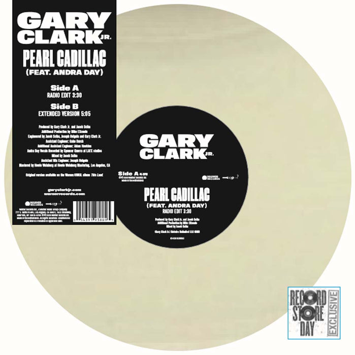 Gary Clark Jr. Pearl Cadillac 10" Vinyl Single Clear White Colour RSD Aug 2020