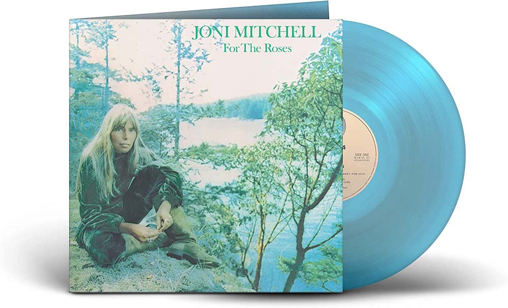 Joni Mitchell For The Roses Vinyl LP Indies Aqua Blue Colour 2022