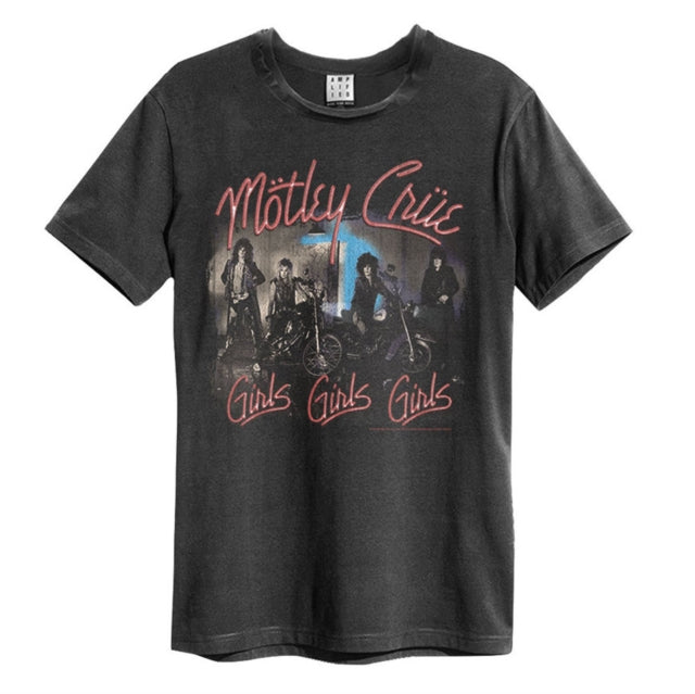 Motley Crue Girls Girls Girls Vintage Charcoal XL Unisex T-Shirt