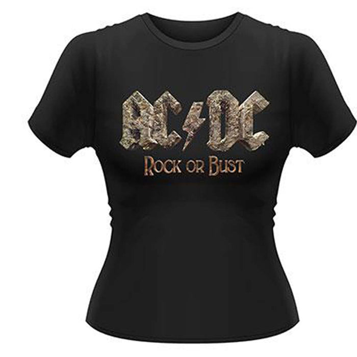 AC/DC ROCK OR BUST GIRLIE T SHIRT MEDIUM NEW OFFICIAL