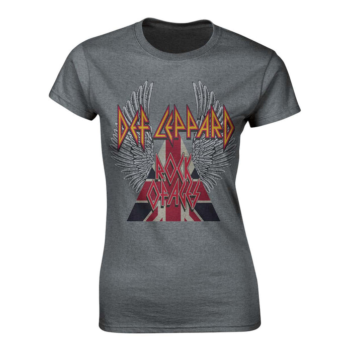 DEF LEPPARD Rock Of Ages WOMENS Grey XL T-Shirt NEW