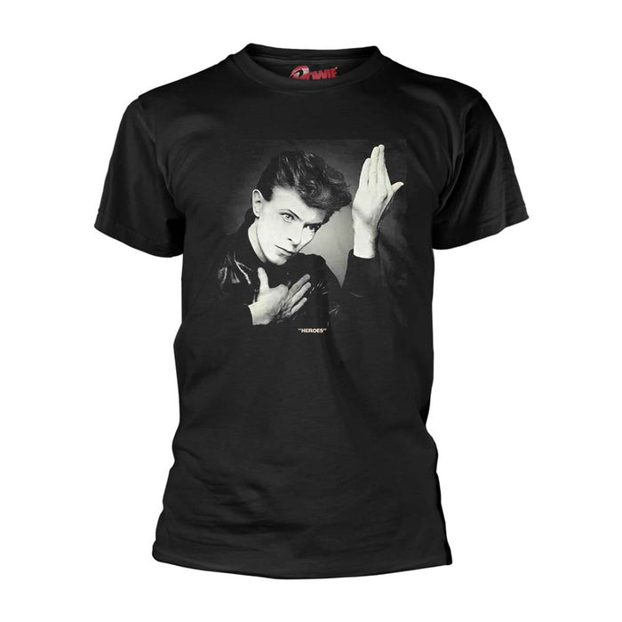 DAVID BOWIE Heroes MENS Black X-Large T-Shirt NEW