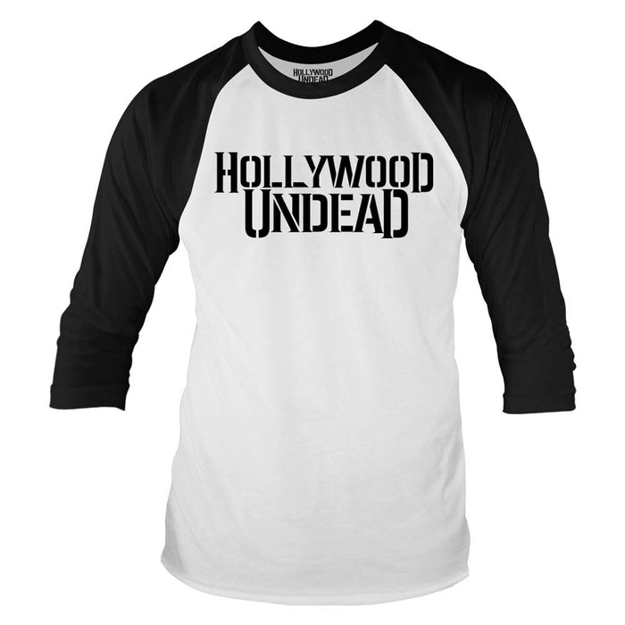 HOLLYWOOD UNDEAD Logo MENS White XXL Baseball T-Shirt NEW
