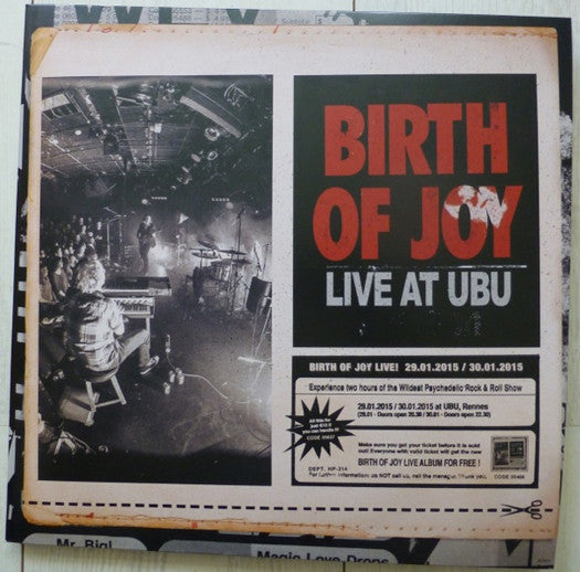 BIRTH OF JOY LIVE AT UBU LP VINYL NEW 2015 3LP COLOUR VINYL