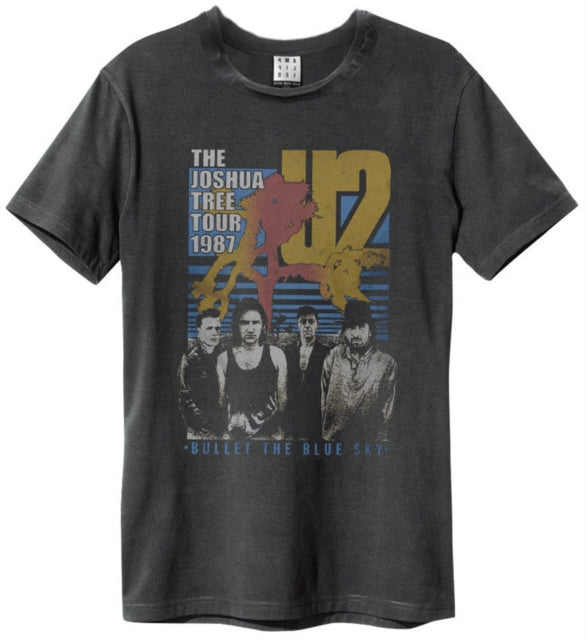 U2 Bullet The Blue Sky Amplified Vintage Charcoal X-Large Unisex T-Shirt