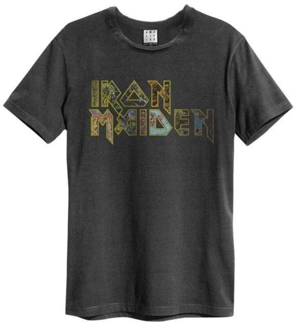 Iron Maiden Eddies Logo Amplified Charcoal X-Large Unisex T-Shirt