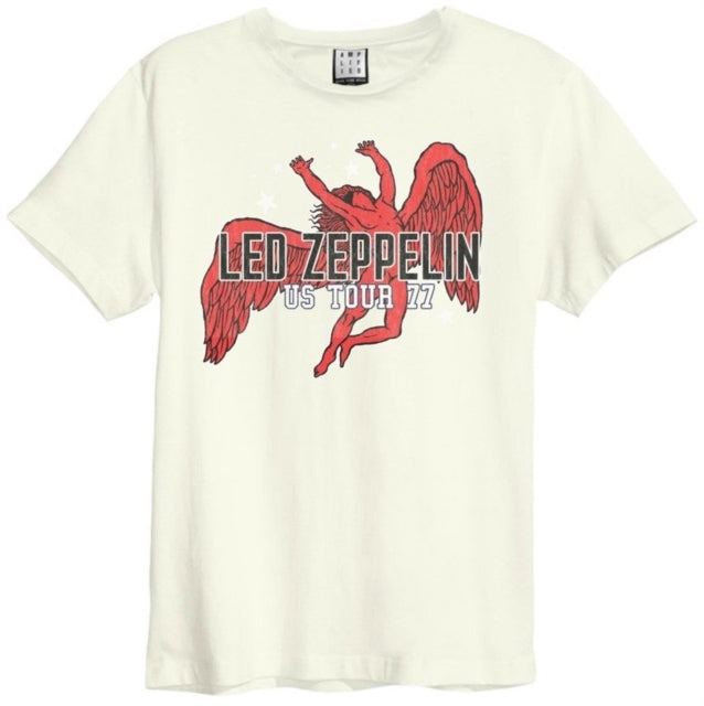 Led Zeppelin Us Tour 77 Icarus Amplified Vintage White X-Large Unisex T-Shirt