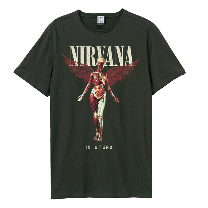 Nirvana In Utero Amplified Charcoal Small Unisex T-Shirt