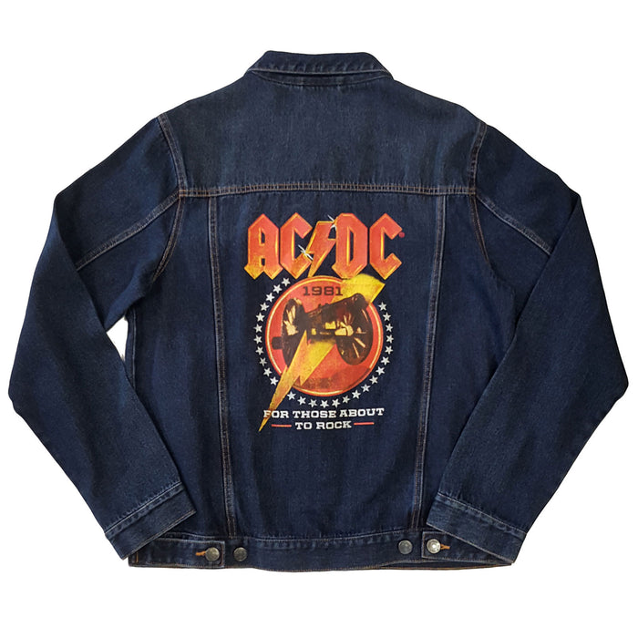 AC/DC For Those About To Rock Medium Unisex Blue Denim Jacket