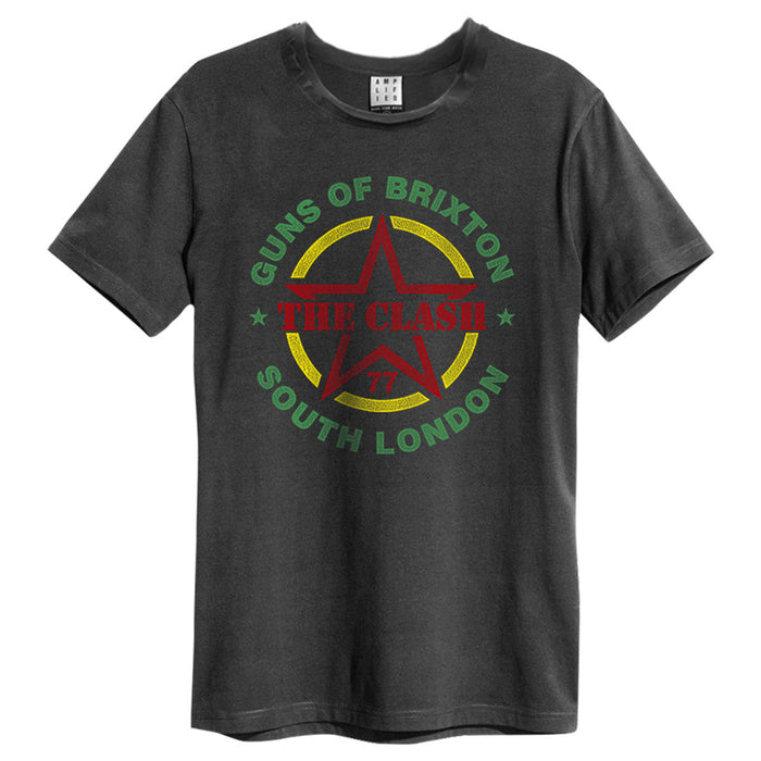 The Clash Guns Of Brixton Amplified Vintage Charcoal Medium Unisex T-Shirt