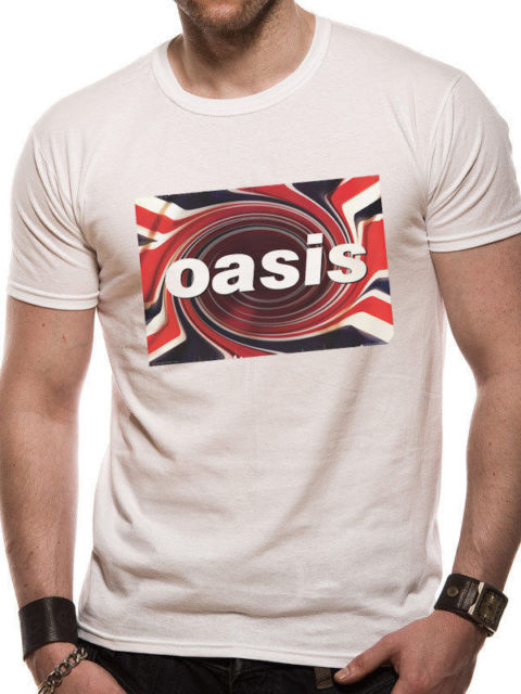 OASIS Twirl MENS White MEDIUM T-Shirt NEW
