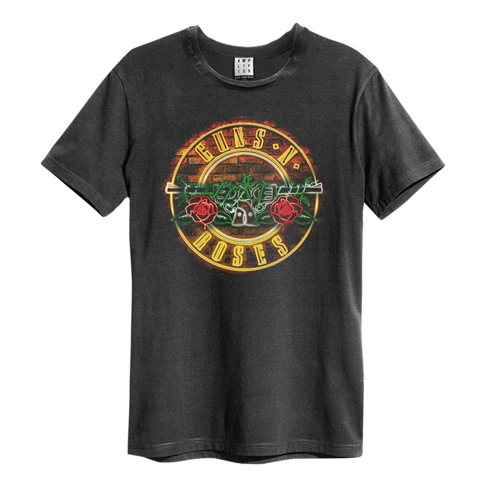 Guns N Roses Neon Sign Amplified Charcoal Small Unisex T-Shirt