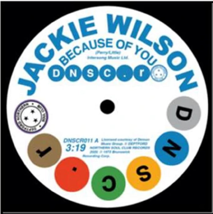 Jackie Wilson & Kelley Because Of You Vinyl 7" Single 2020