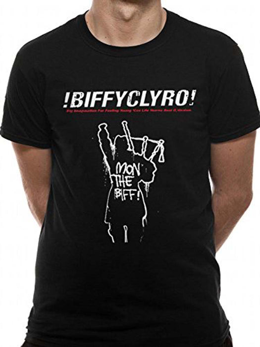 Biffy Clyro Mon The Biff T-Shirt Mens Black Small New