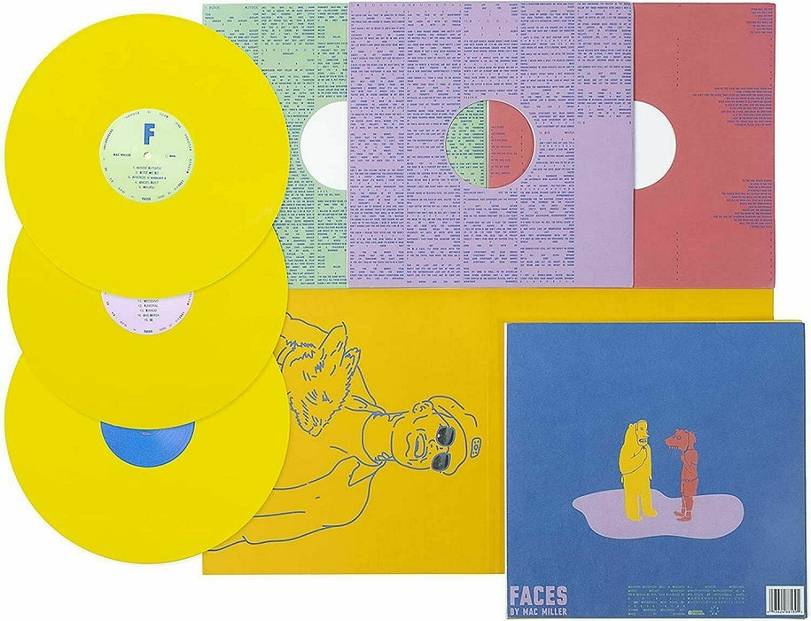 Mac Miller Faces Vinyl LP Yellow Colour 2021