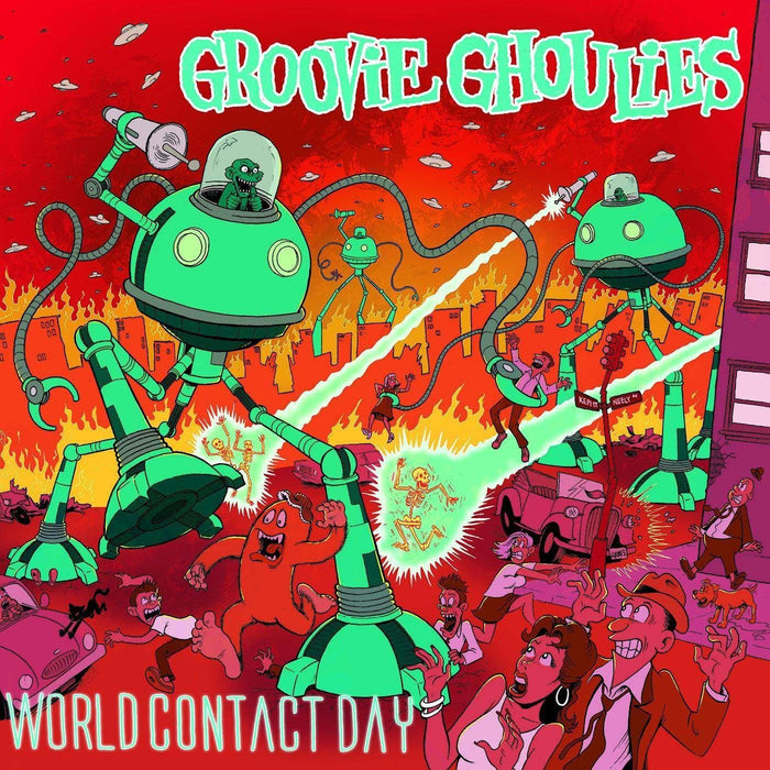 GROOVIE GHOULIES World Contact Day LP Coloured Vinyl NEW 2018