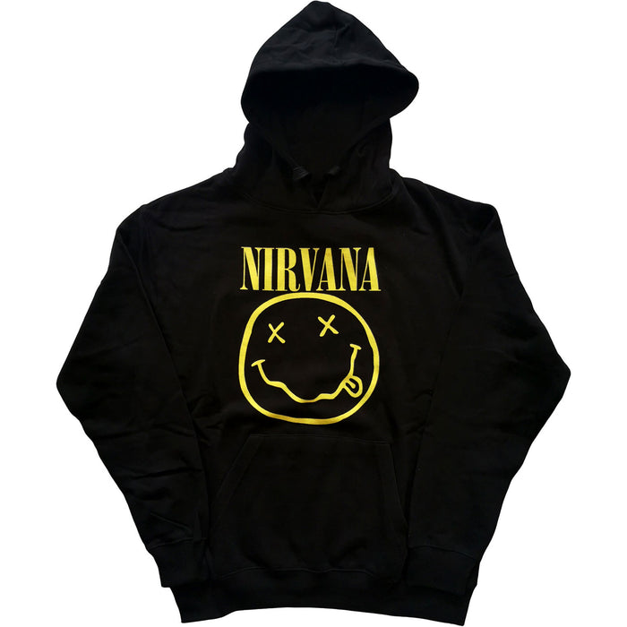 Nirvana Smile Black Large Unisex Hoodie