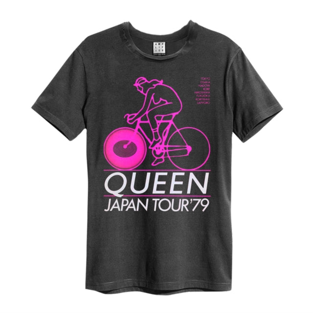 Queen Japan Tour 79 Amplified Charcoal X-Large Unisex T-Shirt