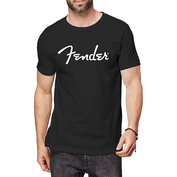 Fender Logo Black Large Unisex T-shirt