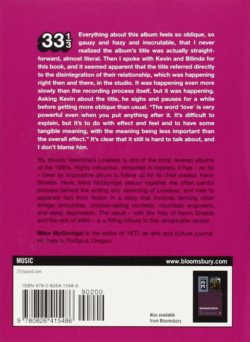 Mike McGonigal My Bloody Valentine's Loveless Paperback Music Book (33 1/3) 2010