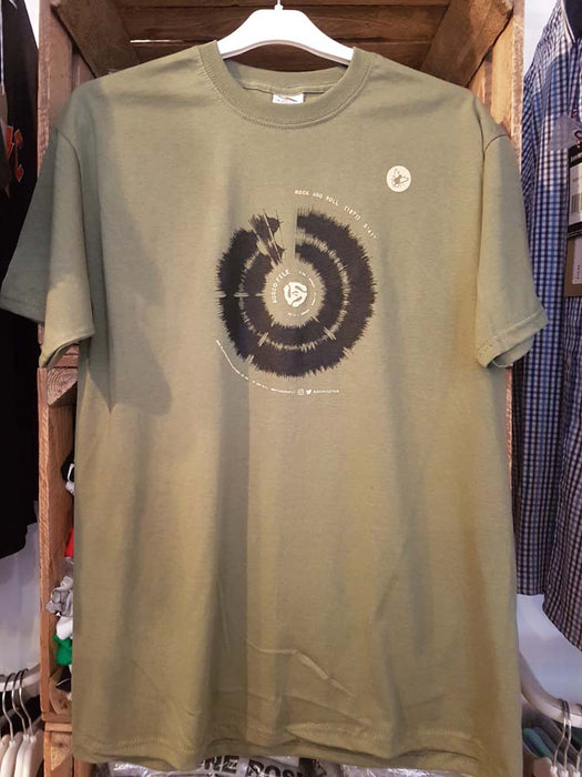 ROCK AND ROLL Audio-File Soundwave T-SHIRT Mens XL New Green