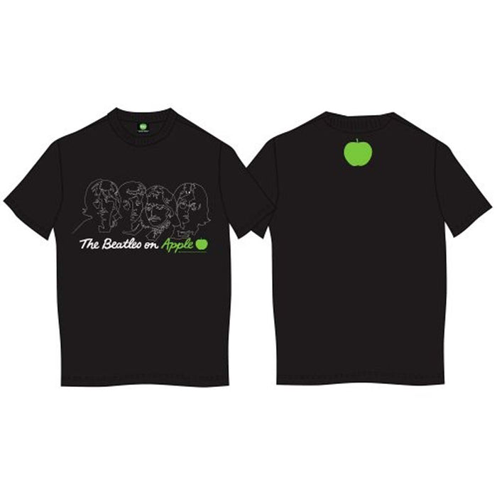 The Beatles On Apple Black XL Mens T-Shirt