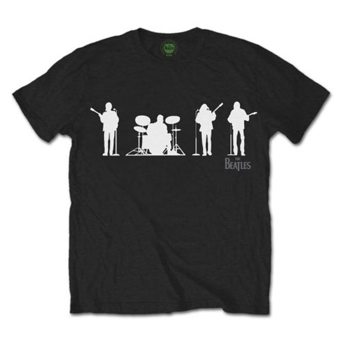 BEATLES SAVILLE ROW LIE UP WITH WHITE SILHOUETTES T-SHIRT XXL MENS NEW BLACK