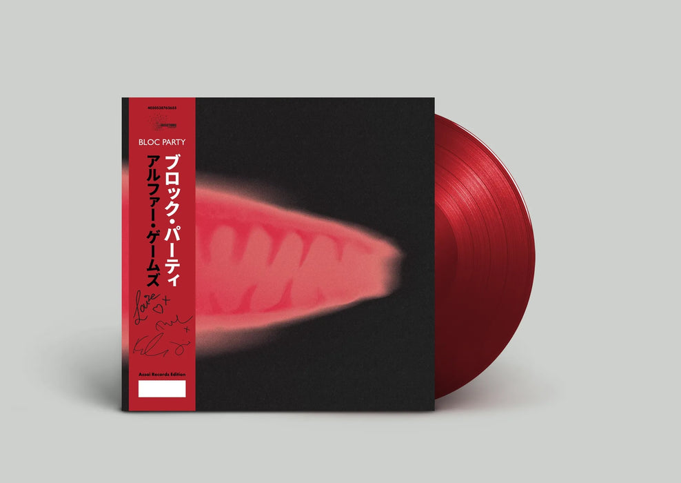 Bloc Party Alpha Games Vinyl LP Red Colour Signed Assai Obi Edition 2022