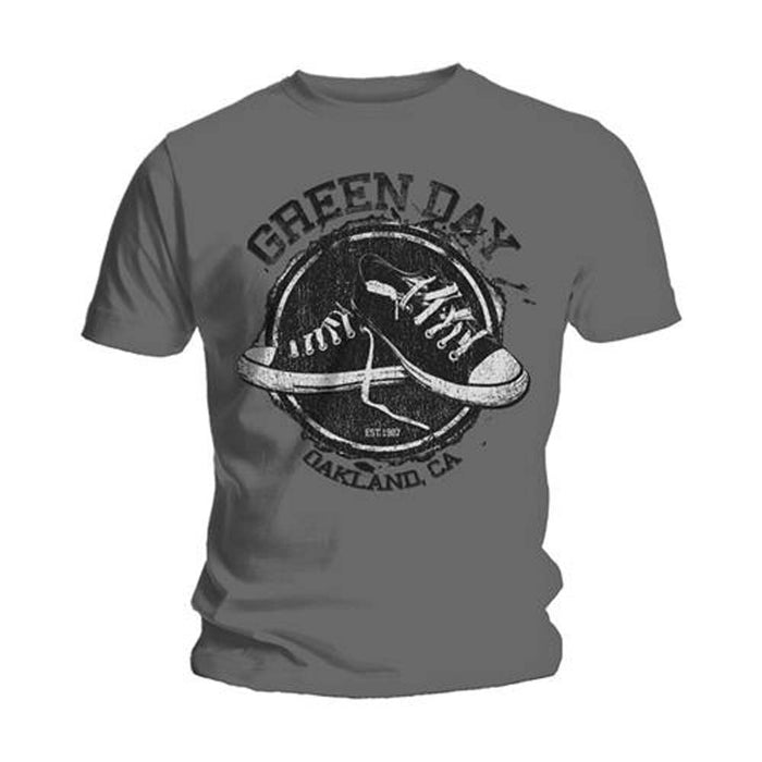 GREEN DAY CONVERSE T-SHIRT LARGE MENS NEW OFFICIAL GREY