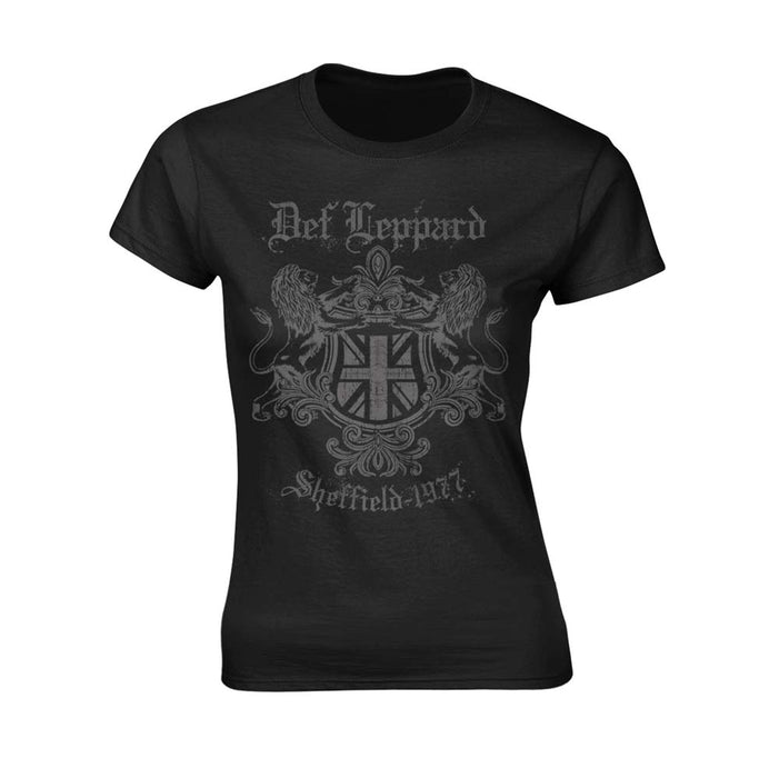 Def Leppard Sheffield 1977 T Shirt Ladies Black XXL New