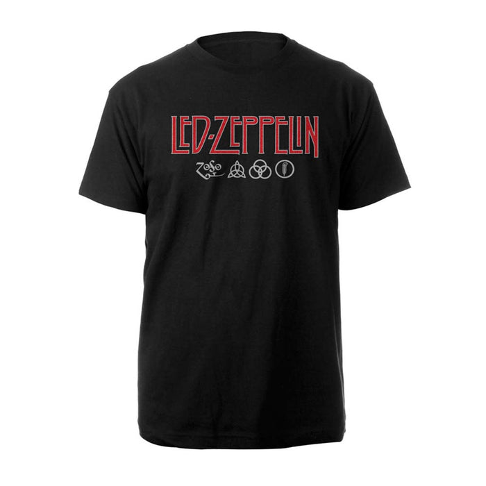 Led Zeppelin Logo Black XX-Large Unisex T-Shirt