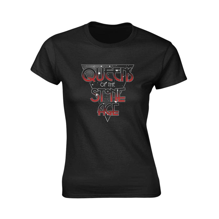 Queens Of The Stone Age Retro Space T-Shirt Black X-Large Ladies New