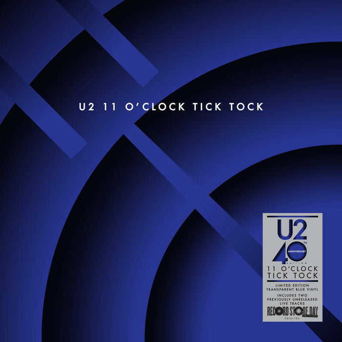 U2 - 11 O'Clock Tick Tock 12" Vinyl Single Blue Transparent RSD Aug 2020