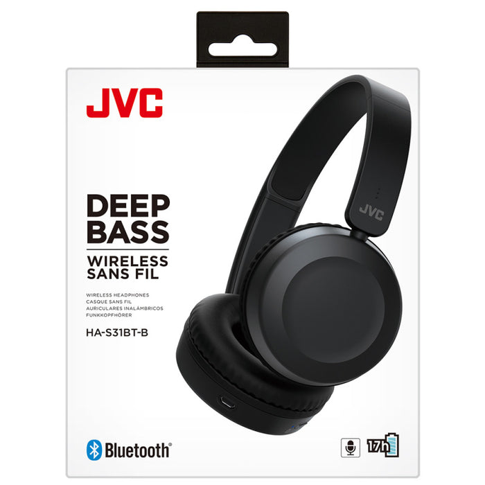JVC Deep Bass Wireless Headphones HA-S31BT Black