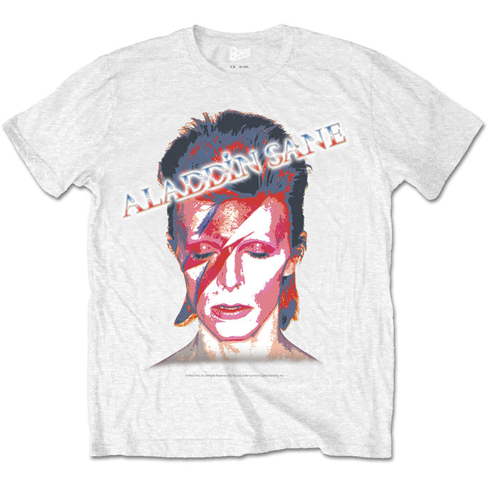 David Bowie Aladdin Sane White Small Unisex T-Shirt