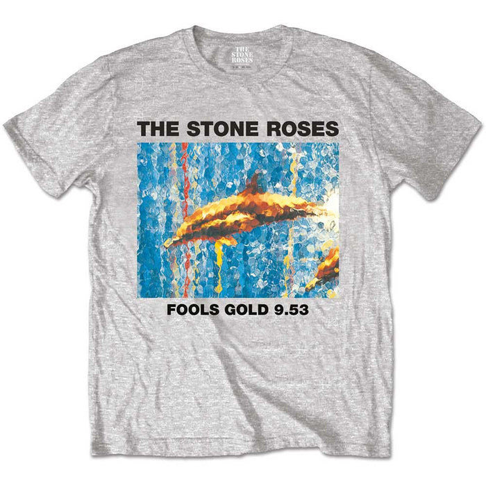Stone Roses Fools Gold T-Shirt Grey Small Unisex T-Shirt